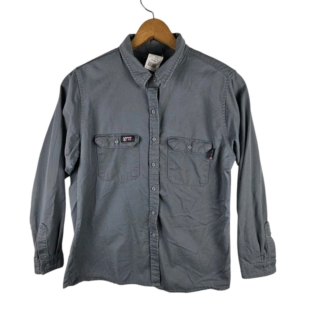 Lapco FR‎ Cat 2 Moisture Management Long Sleeve Button Front Shirt Women's Large